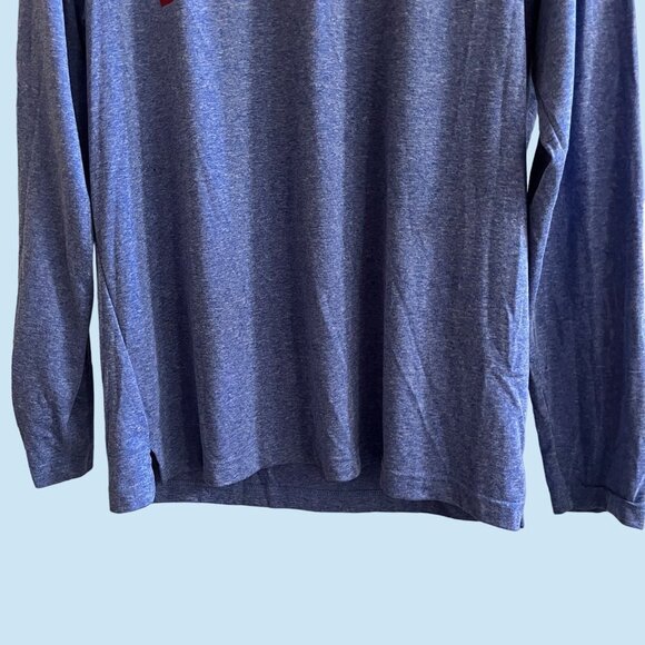 Duluth Trading Crew Neck Sweatshirt Mens M Navy Blue Cuffed Hem Long Sleeve - Picture 10 of 10